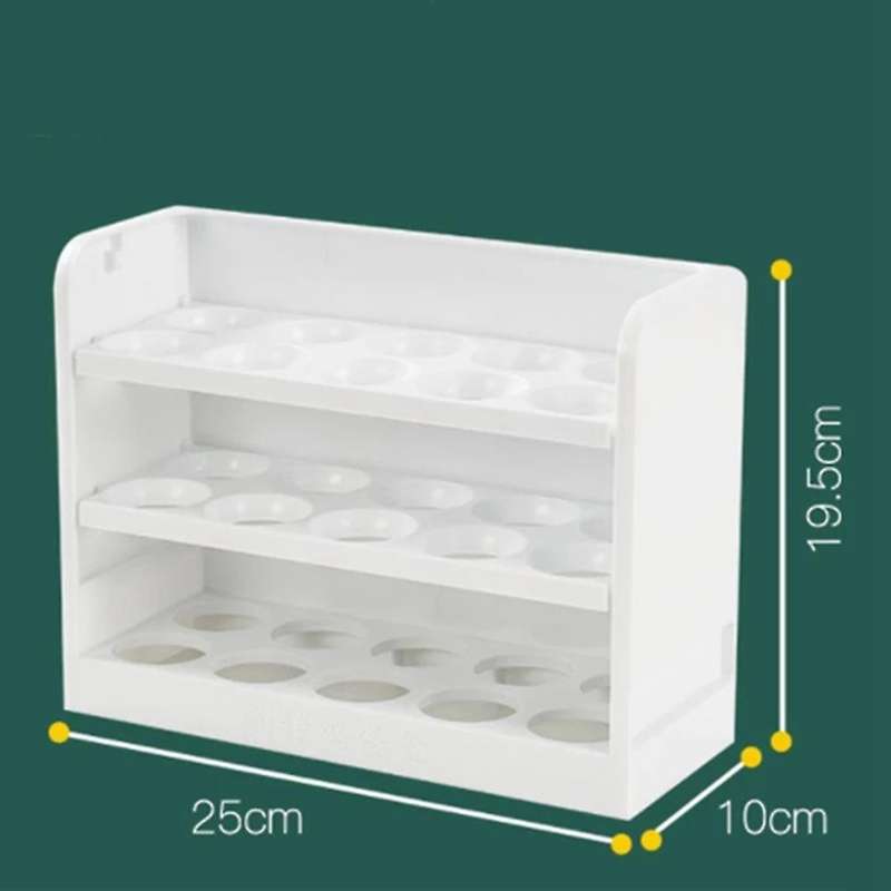 Household Flip Egg Box Refrigerator Egg Storage Box Household Kitchen Rack Tool for Food Keep