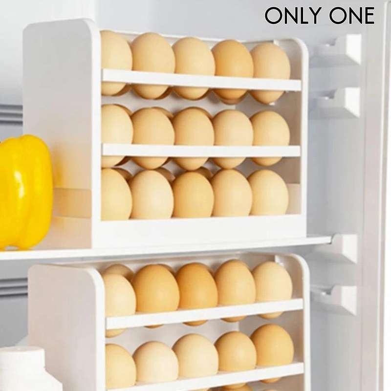 Household Flip Egg Box Refrigerator Egg Storage Box Household Kitchen Rack Tool for Food Keep