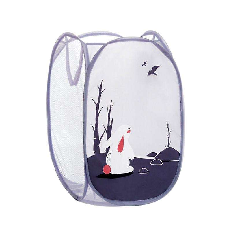Household Foldable Cartoon Large Capacity Dirty Clothes Basket Laundry Hamper Cloth Nets Storage Org