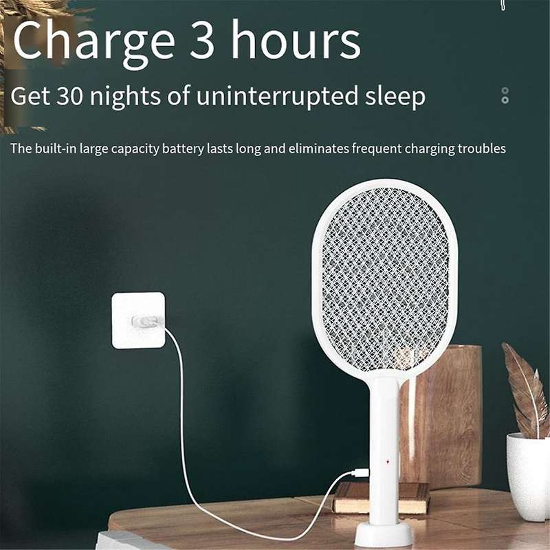 Household Electric Mosquito Swatter USB Rechargeable Mosquito Trap Powerful Mosquito Lamp