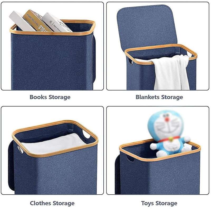 Household Foldable Laundry Storage Basket Laundry Basket with Removable Liner, Dirty Clothes Hamper