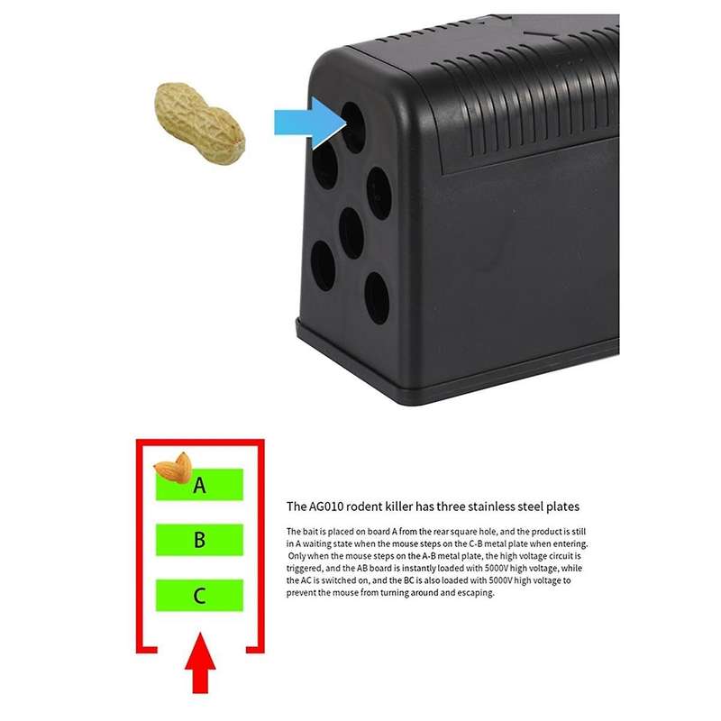 Household High-voltage Electric Mouse Device Indoor Electronic Mouse Trap