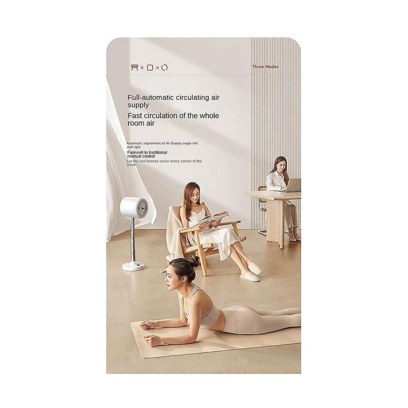 Household Vertical Floor Fan with Remote Control Air Circulation Fan 90  Shaking Head Table Vertic