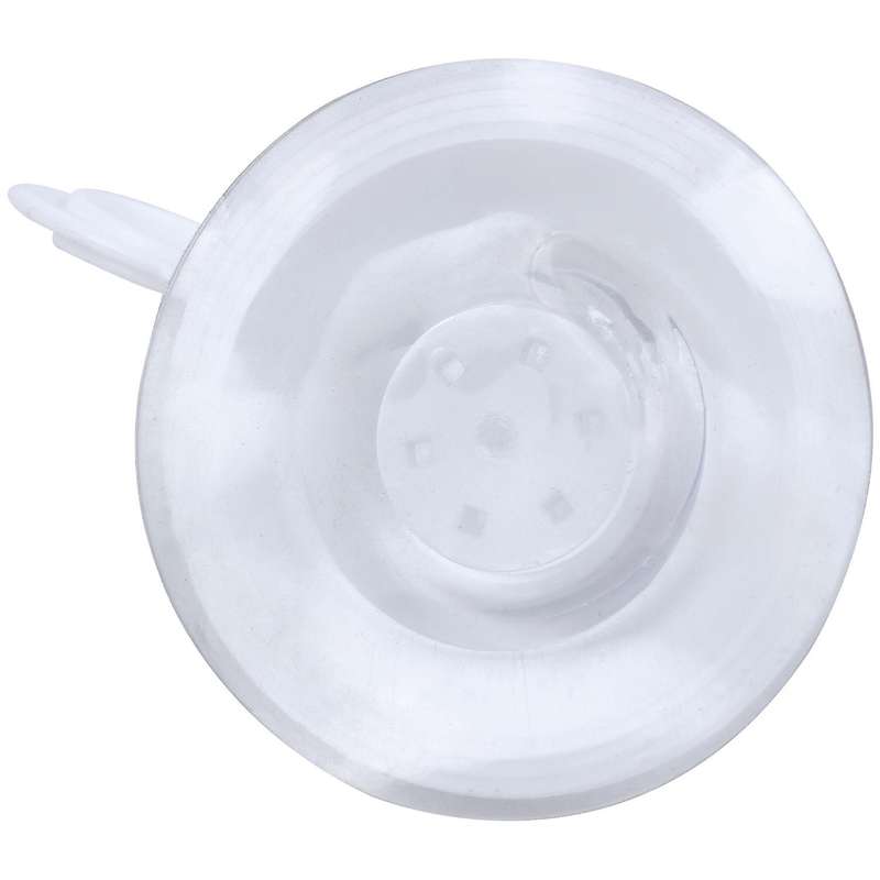 Household Wardrobe White Plastic 7cm Dia Suction Cup Single Hook Wall Hangers