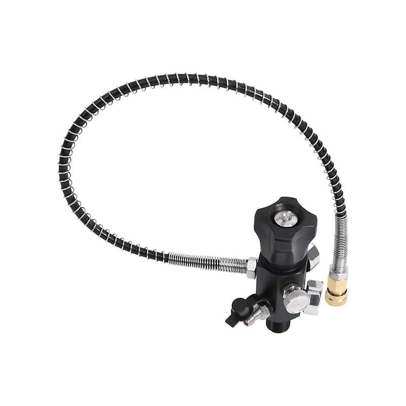 Hpat M18x1.5 Fill Refill Station Tank Charging Valve Dual Gauge with 50cm High Pressure Hose