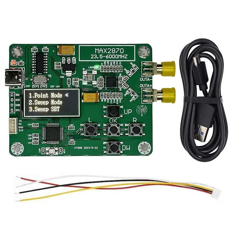 HT008 Signal Source MAX2870 STM32 23.5-6000Mhz Signal Generator Signal Source Supports Point/Sweep M