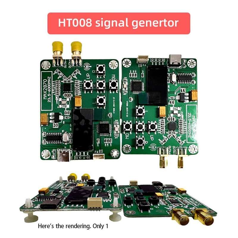 HT008 Signal Source MAX2870 STM32 23.5-6000Mhz Signal Generator Signal Source Supports Point/Sweep M