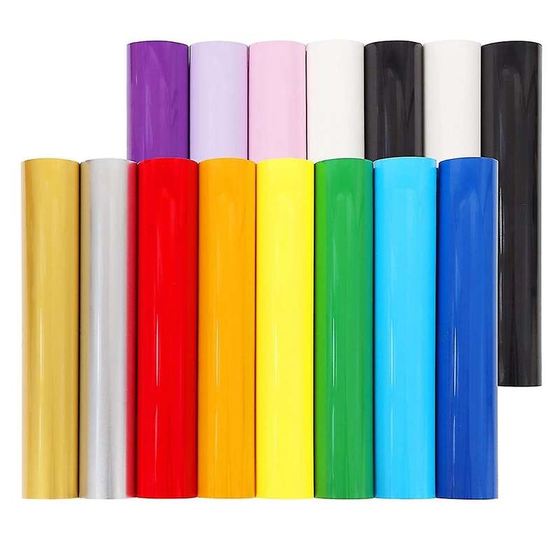 HTV Heat Transfer Vinyl: 15 Pack Iron on Vinyl Sheets for 13 Assorted Colors HTV Vinyl Bundle Access