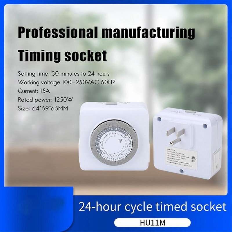 Hu11m Timing Socket Intelligent Mechanical Time Switch 24 Hours Cycle Timer