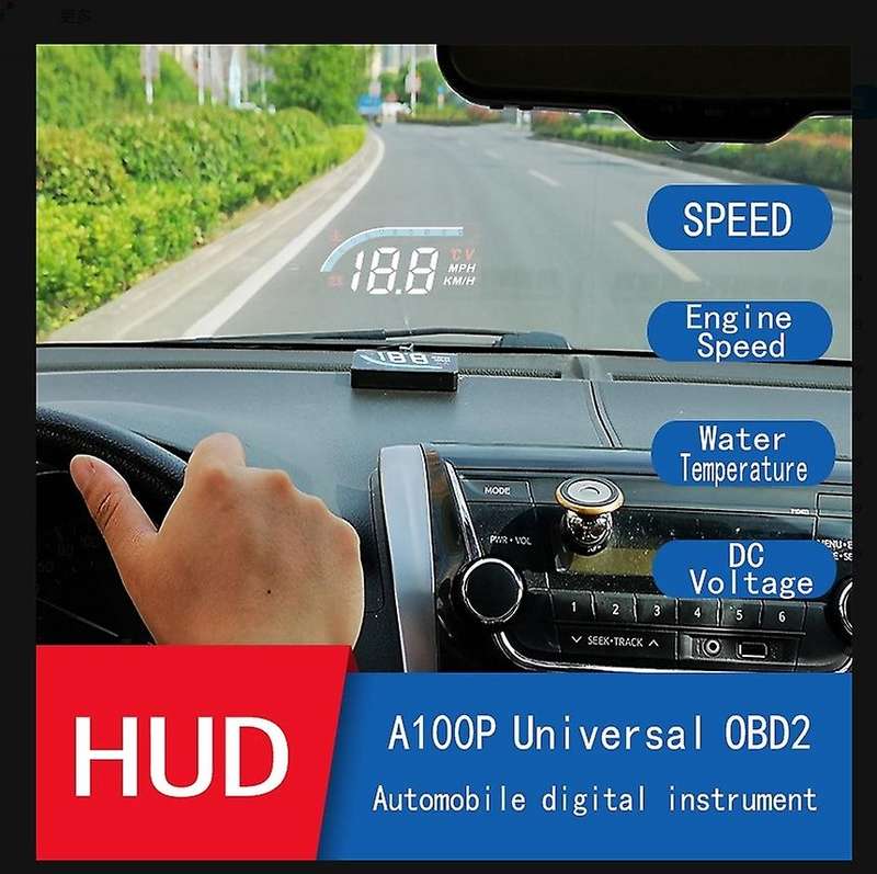 HUD Head-Up Display Car-Styling Hud Display Overspeed Warning Windshield Projector Alarm System Univ