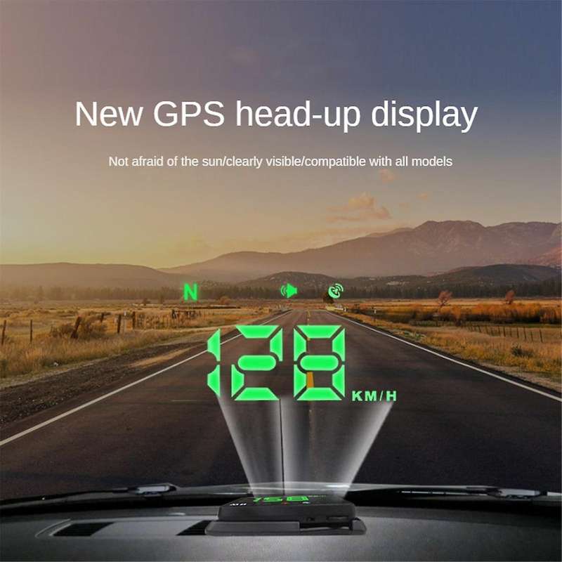 Hud Car Gps Speedometer Windshield Projector Universal Suitable for All Cars Pickup Truck Speed Aler