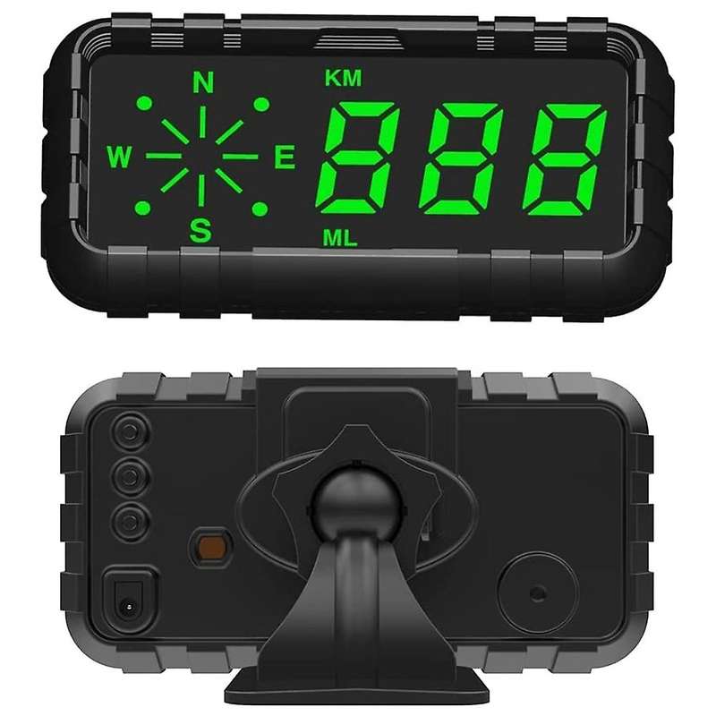 HUD Speedometer Odometer Compass GPS Digital Display Big Fonts Univsersal for All Cars Vehicles