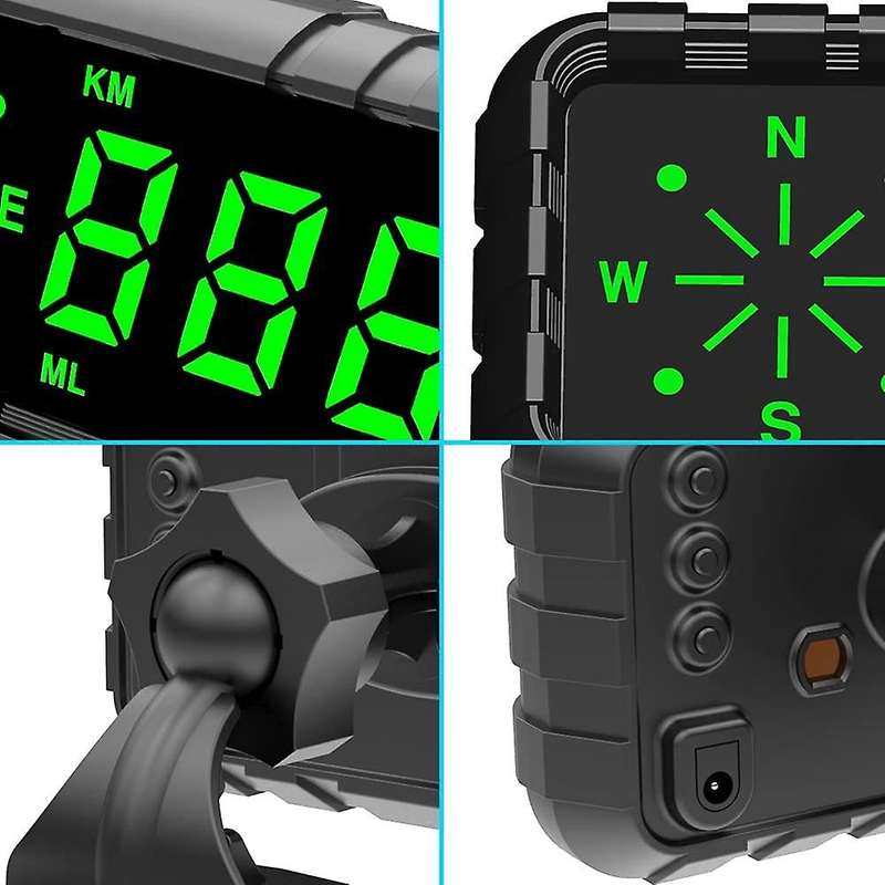 HUD Speedometer Odometer Compass GPS Digital Display Big Fonts Univsersal for All Cars Vehicles