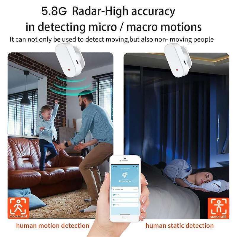 Human Presence Sensor,Millimeter Radar Wave Presence Detection Sensor,Requires TUYA HUB,WIFI