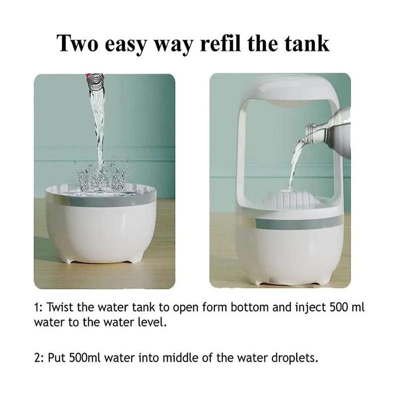 Humidifier Household Desktop with Anti-gravity Water Drop Rising Diffuser New Smart