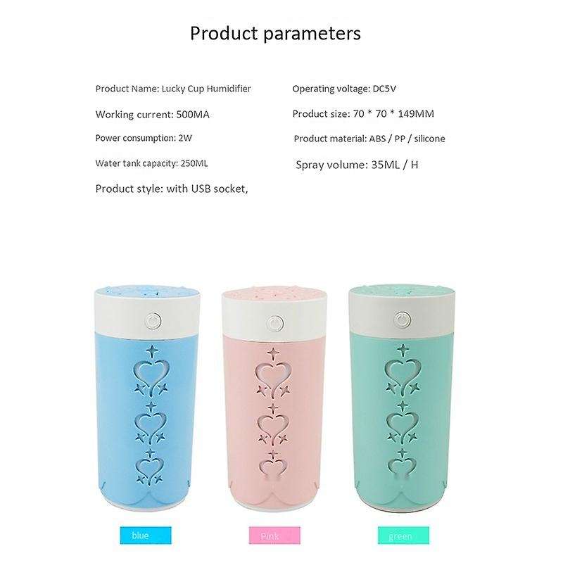 Humidifier USB Car Humidifiers Home Air Humidifier Mini Air Humidifier Blue