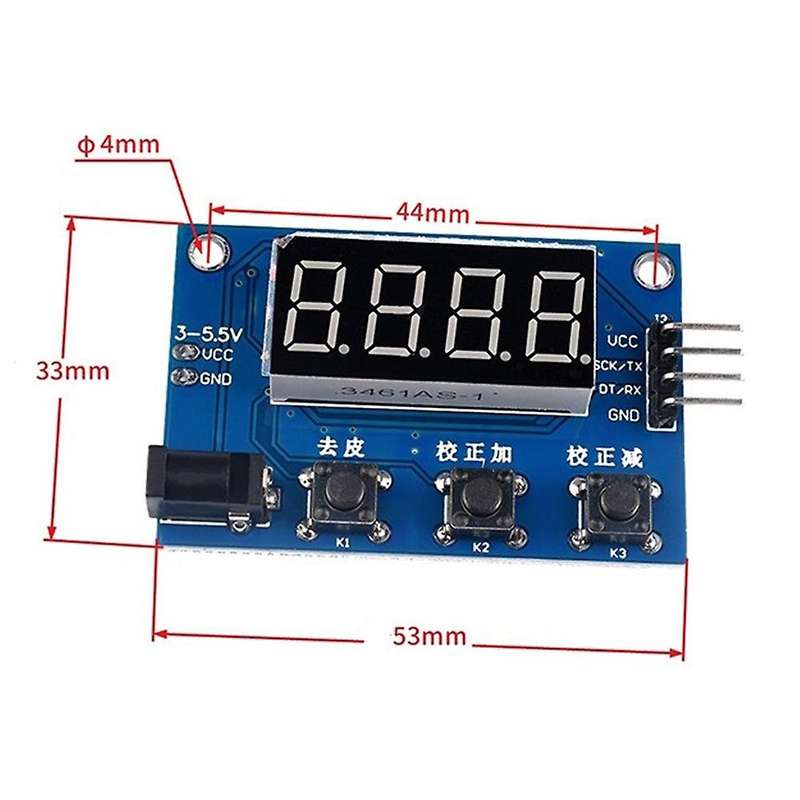 HX711 Pressure Sensor Weighing Electronic Scale Module Digital Tube Display (Without HX711 Module)