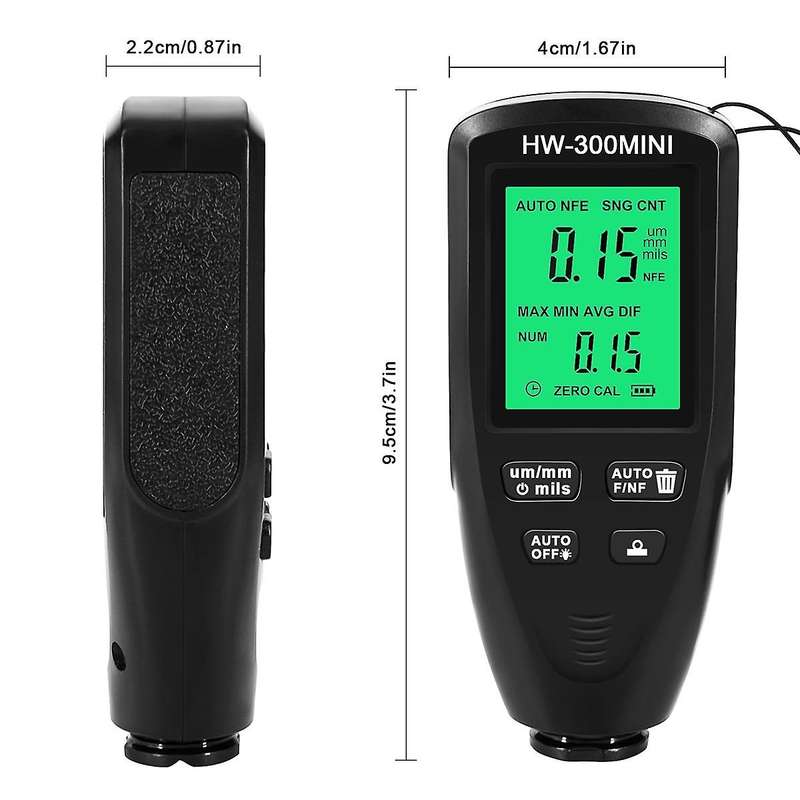 HW300-MINI Coating Thickness Gauge Paint Film Thickness Tester Measuring Tools Automotive Supplies