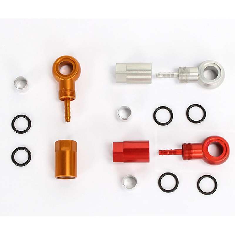 Hydraulic Brake Hose Fittings Hose Valve Olive Head for XTR,Silver