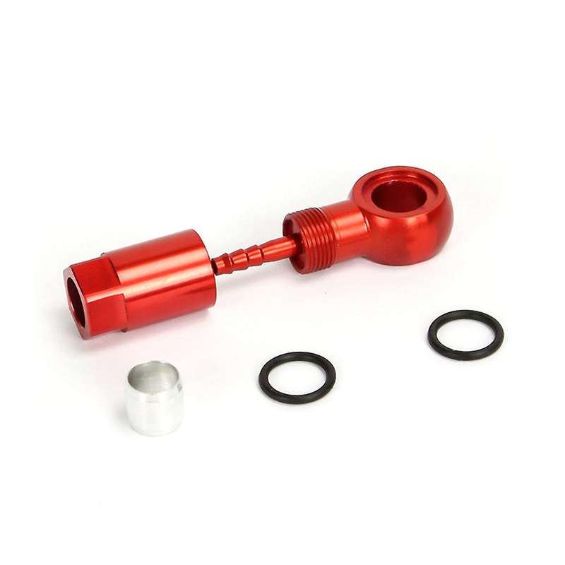 Hydraulic Brake Hose Fittings Hose Valve Olive Head for XTR,Red