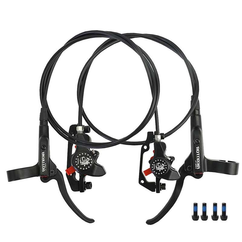 Hydraulic Disc Brake Calipers Rotor Front Left/Right Rear 800/1400mm Oil Pressure Disc Brake Set,Bla
