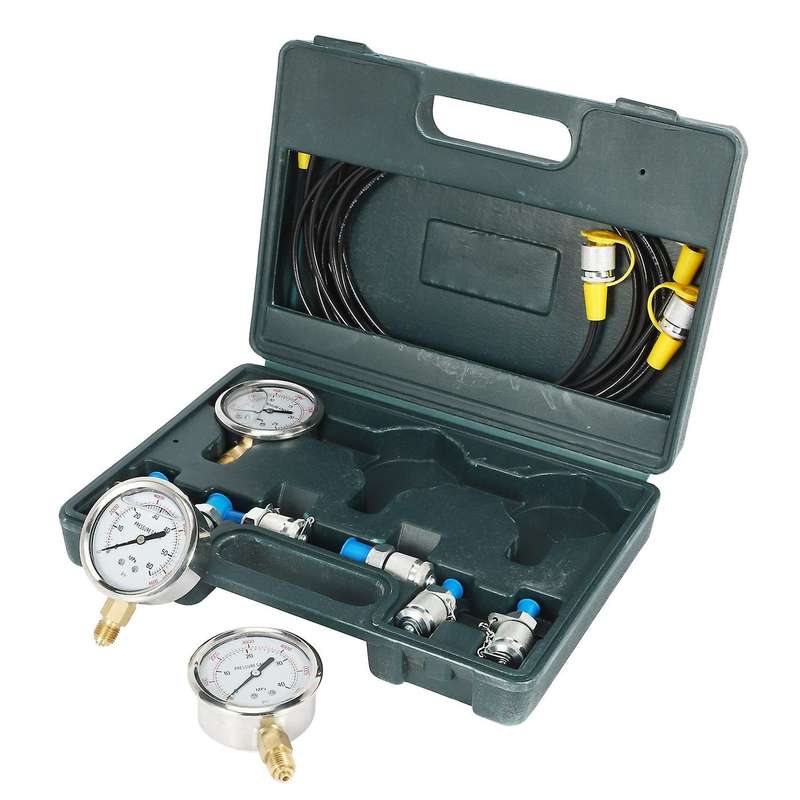 Hydraulic Pressure Guage Excavator Hydraulic Pressure Test Kit with Testing Hose Coupling and Gauge