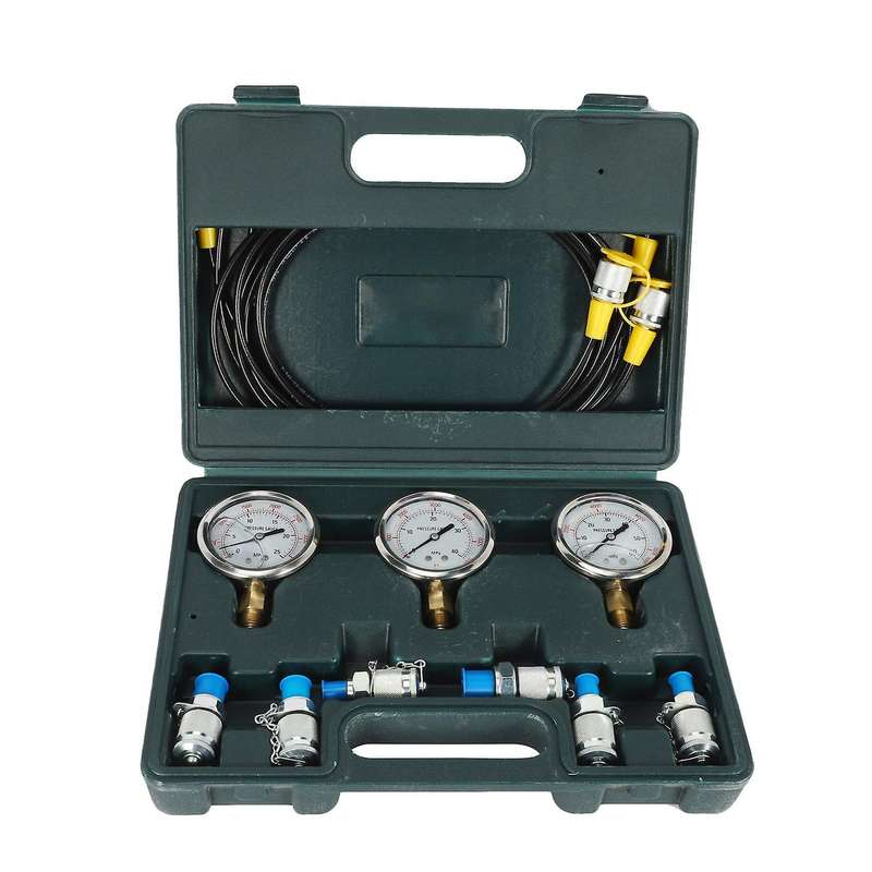 Hydraulic Pressure Guage Excavator Hydraulic Pressure Test Kit with Testing Hose Coupling and Gauge