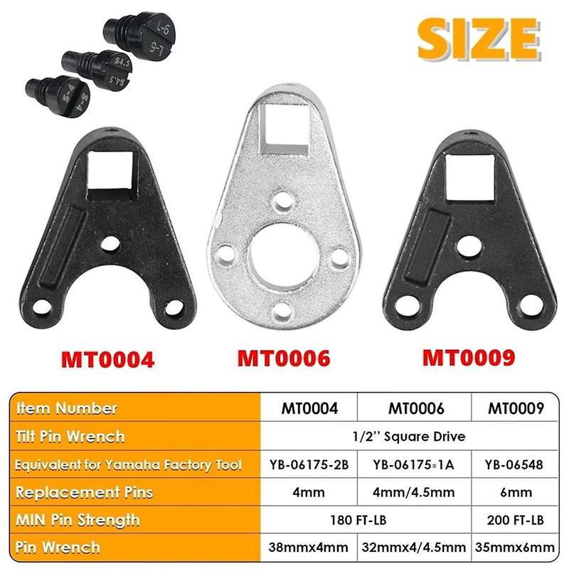 Hydraulic Trim Tilt Pin Wrench Kit Outboard Trim for Evinrude All MT0004 MT0006 MT0009