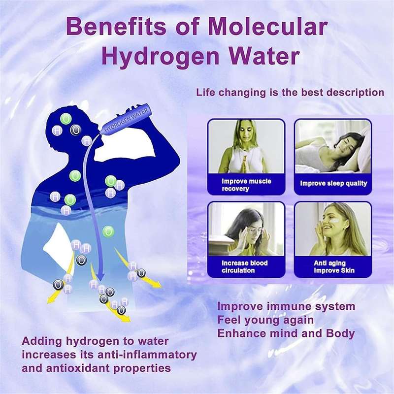 Hydrogen Water Bottle Test Meter, 3 in 1 H2/ORP/Temp Digital Hydrogen Level Tester Pen for Daily Dri