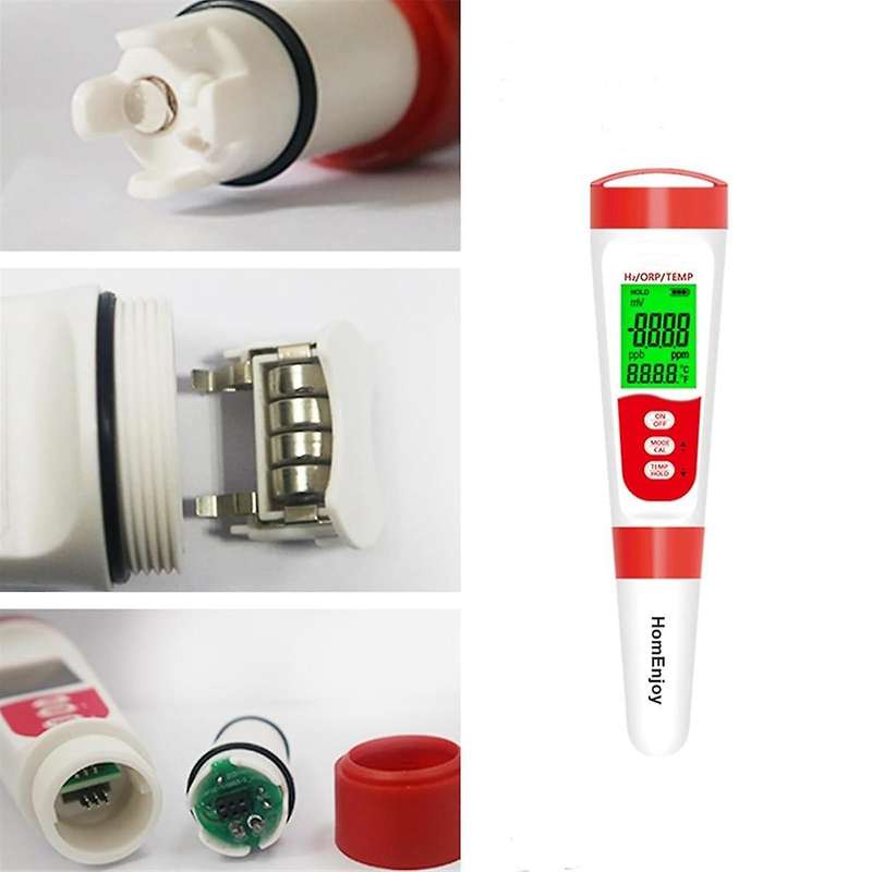 Hydrogen Water Bottle Test Meter, 3 in 1 H2/ORP/Temp Digital Hydrogen Level Tester Pen for Daily Dri