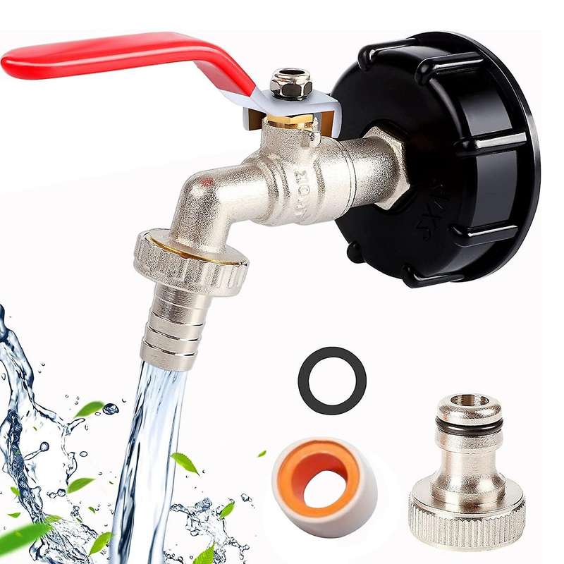 Ibc Container 1/2 Inch Brass Ibc Tank Accessories Ibc Tank Adapter Ibc Valve for S60x6 Water Tank 1