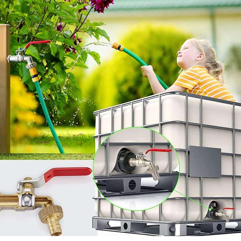 Ibc Container 1/2 Inch Brass Ibc Tank Accessories Ibc Tank Adapter Ibc Valve for S60x6 Water Tank 1