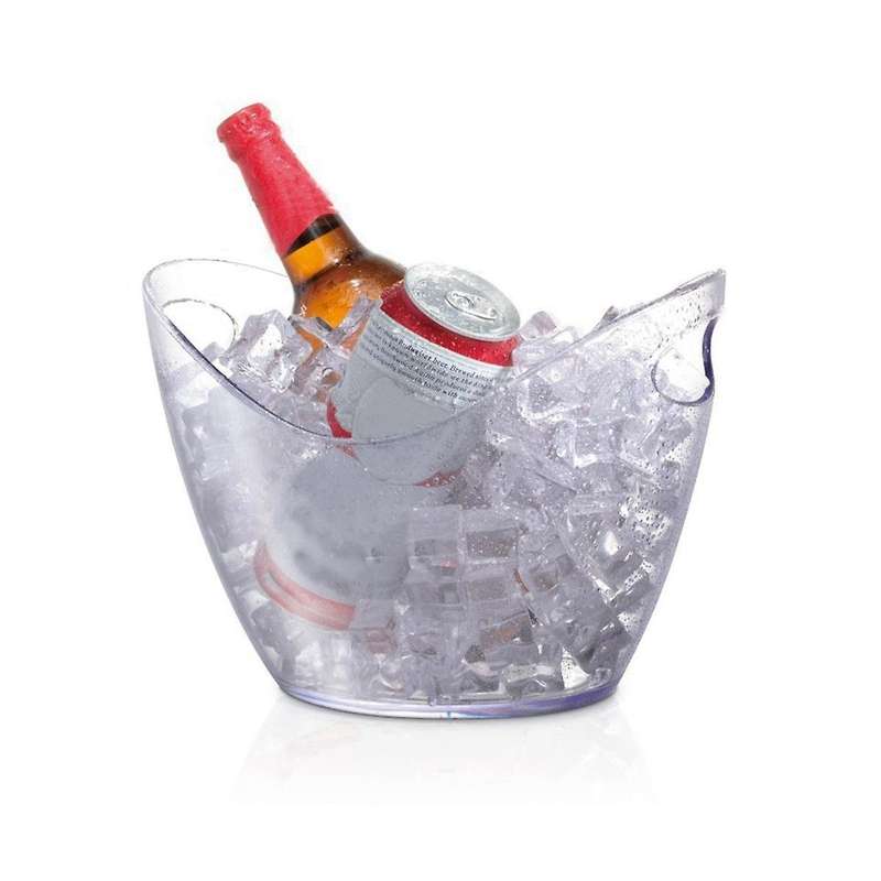 Ice Bucket 2 Pcs 4 Liter Beverage Tub Champagne Wine Bucket for Parties and Drinks Plastic Acrylic