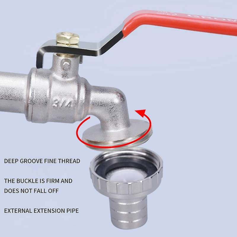 IBC Tank Alloy Tap Adapter S60X6 Coarse Thread Valve Fittings Garden Hose Connector Replacement Meta