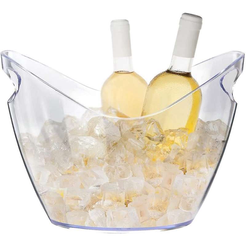 Ice Bucket Wine Bucket, 4 Liter Plastic Tub for Drinks and Parties, Perfect for Wine, Champagne, Ba