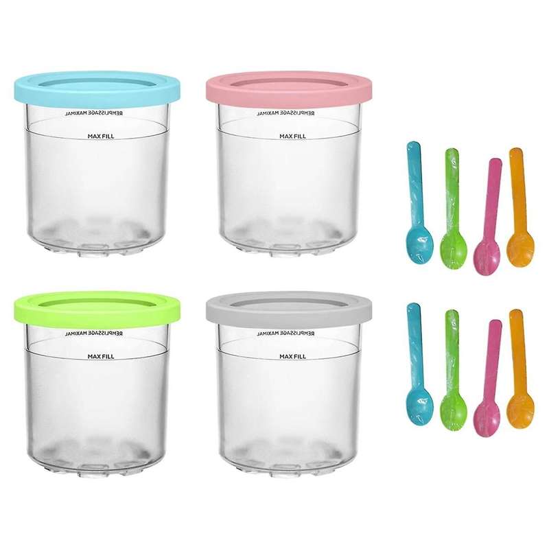Ice Cream Pints and Lids for Creami NC301 NC300 NC299AMZ Series Ice Cream Storage Containers Food Fr
