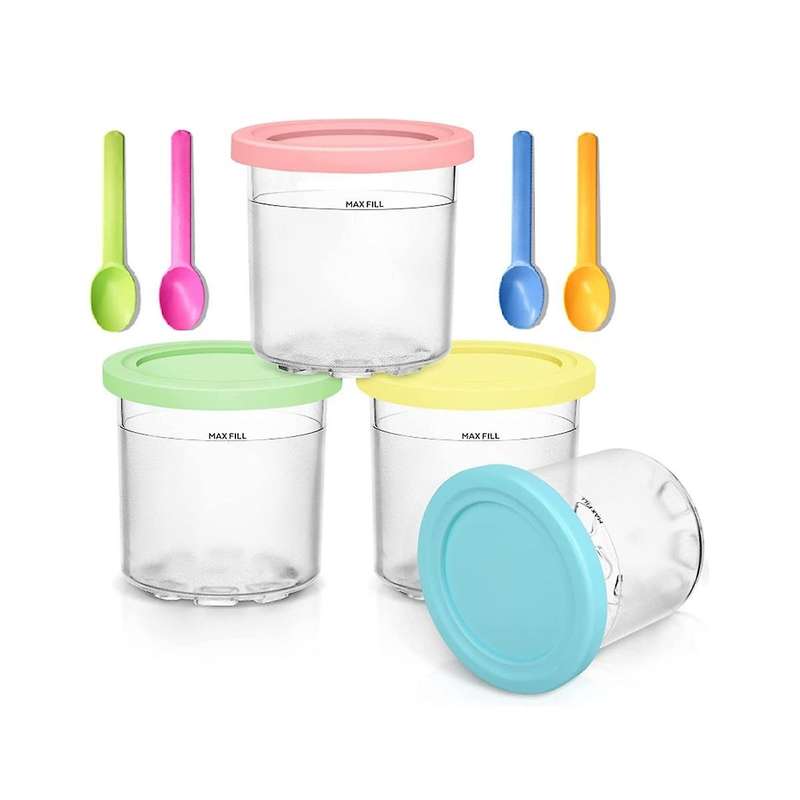 Ice Cream Pints Cup for Ninja Nc299am C300s Nc301 Series Ice Cream Makers Sorbet Gelato Container S