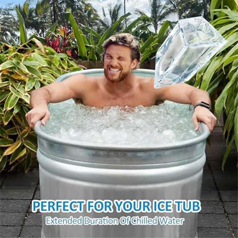 Ice Cube , Large Ice Cube for Making 8 Lb Ice Cubes, Ice Cube for Cold Soak Tub, Ice Bath Cooler, 2