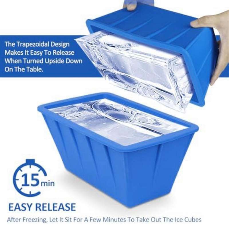 Ice Cube , Large Ice Cube for Making 8 Lb Ice Cubes, Ice Cube for Cold Soak Tub, Ice Bath Cooler, 2