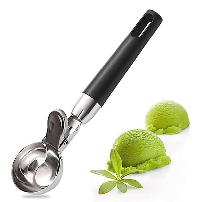 Ice Cream-Scoop,Ice Cream- with Trigger Release, Metal Cookie Scoops, Iceream Scoop Spoon
