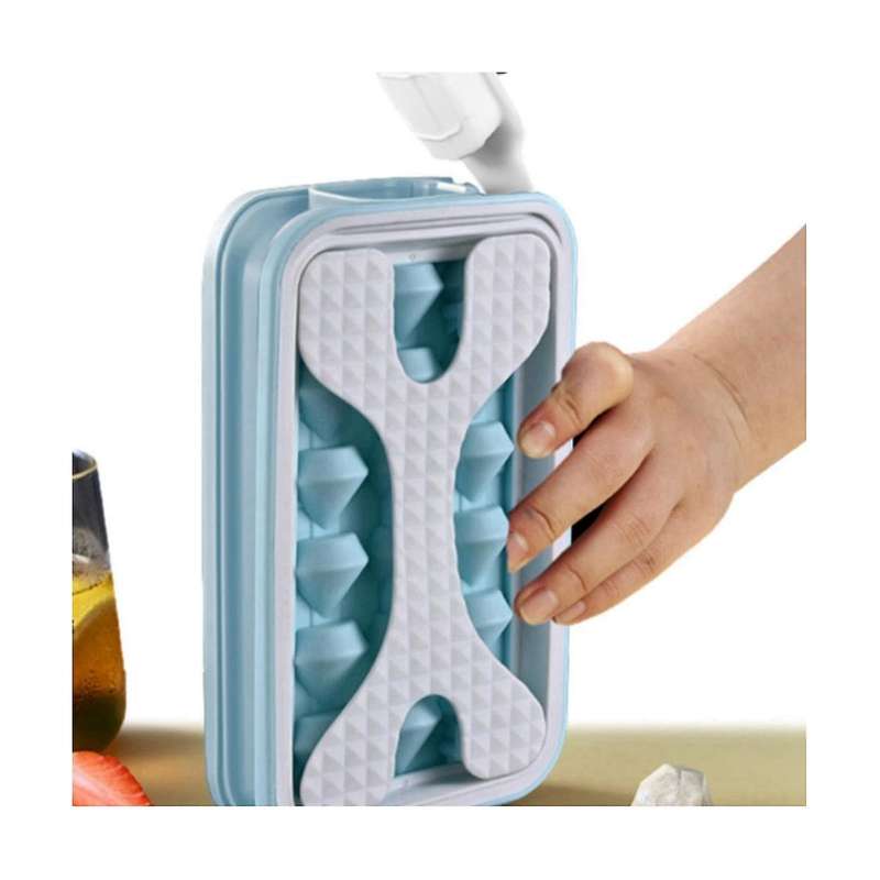 Ice Cube Ball Mould Portable Ice Maker Bottle Can Make 18 Ice Cubes Ice Ball Bubble Curling Foldabl