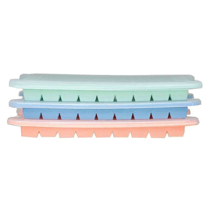 Ice Square Trays with Lids, 3 Pack 108 Grid Silicone Ice Square Trays for Freezer Whiskey Cocktail