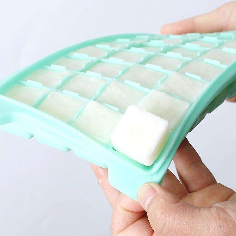 Ice-Cube Tray ,Easy-Release Silicone and Flexible Ice Trays with Spill-Resistant Removable Lid 25.5X