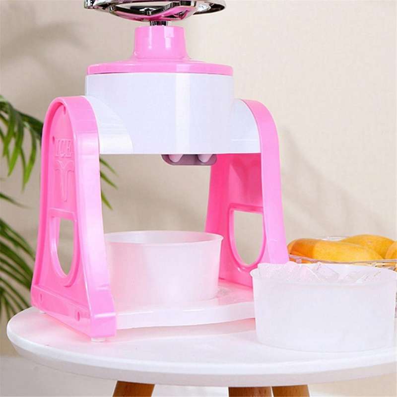 Ice Shaver Manual Hand Crank Shaved Mini Portable Picnic Snow Cone Machine Smoothie Ice Machine Mini