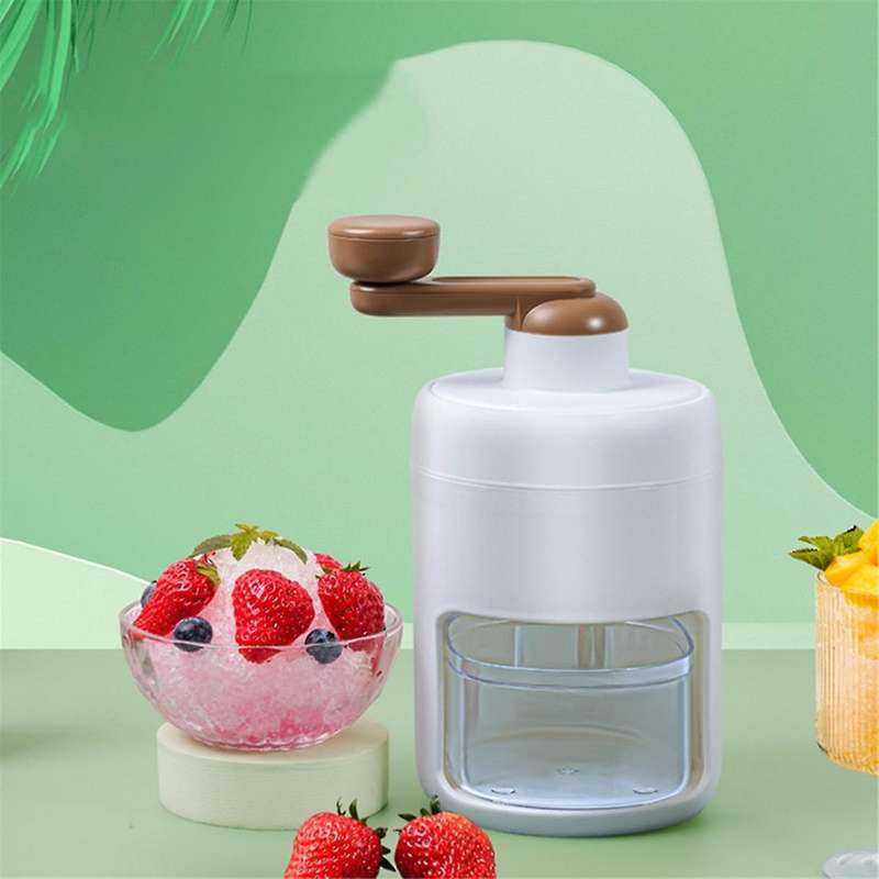 Ice Shaver Machine Portable Ice Crusher with 3 Ice-Cube Trays for Home Outdoors Use