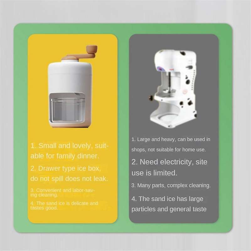 Ice Shaver Machine Portable Ice Crusher with 3 Ice-Cube Trays for Home Outdoors Use