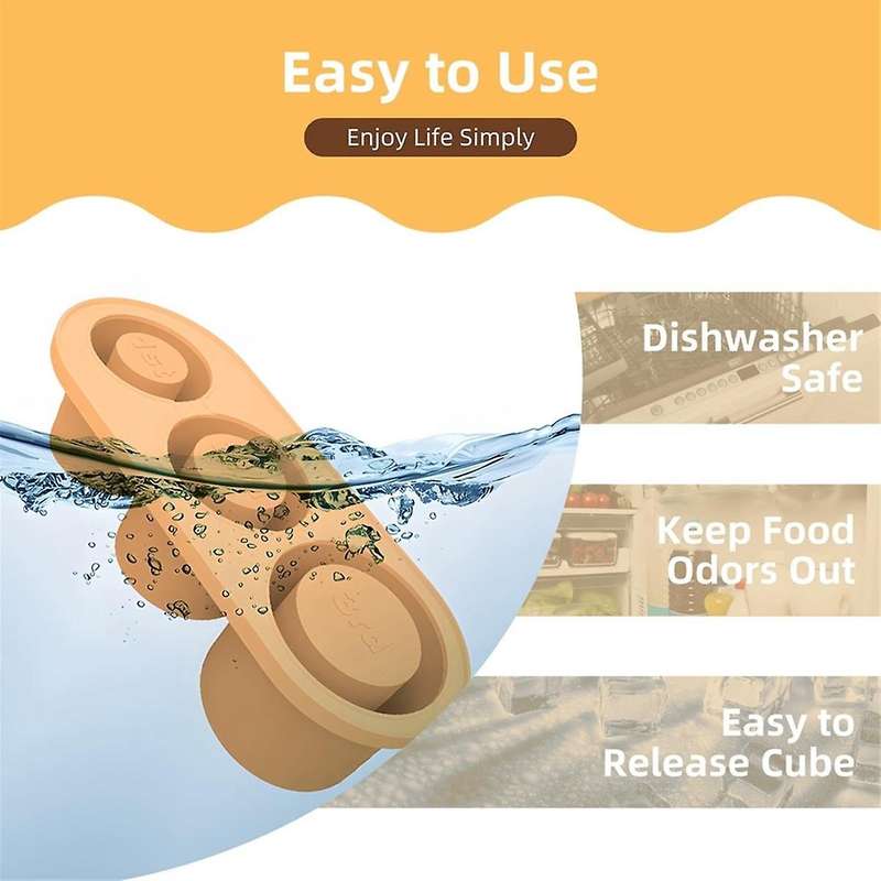 Ice-Cube Tray for Tumbler, Silicone Ice Mold with Lid and Ice Tray for Refrigerator