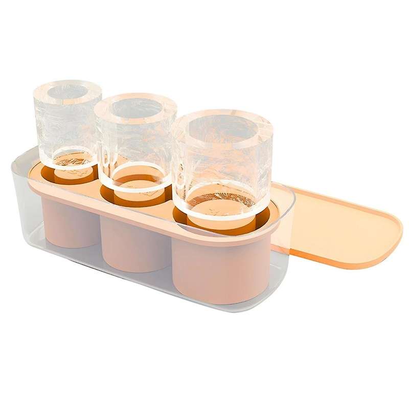 Ice-Cube Tray for Tumbler, Silicone Ice Mold with Lid and Ice Tray for Refrigerator