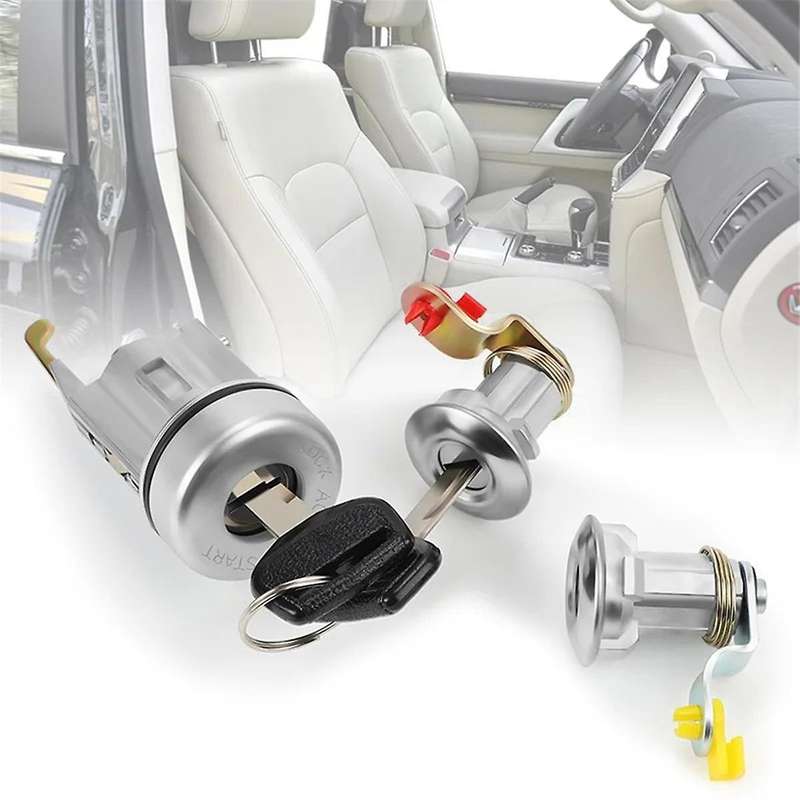 Ignition Barrel & 2 Door Lock Ignition Barrel Door Lock Set for Land Cruiser 75 Series FJ75 HJ75 HZJ