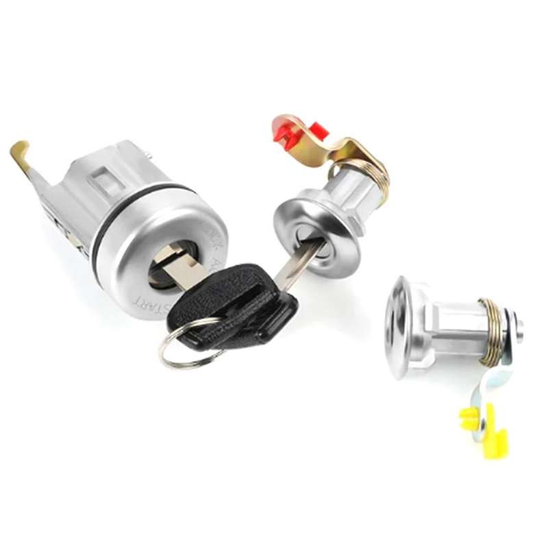 Ignition Barrel & 2 Door Lock Ignition Barrel Door Lock Set for Land Cruiser 75 Series FJ75 HJ75 HZJ